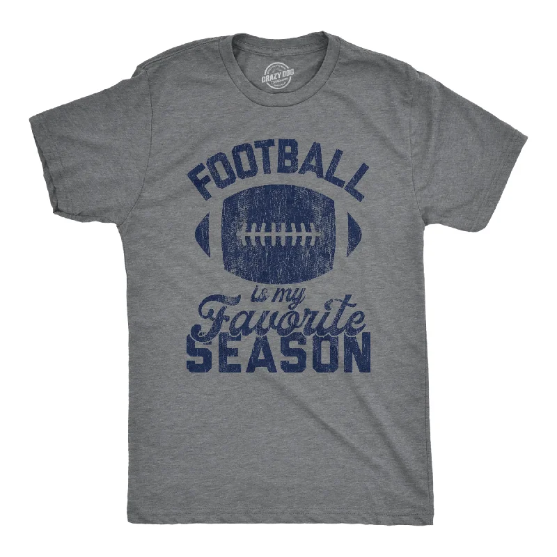 Men’s office formal plaid shirt -Football Is My Favorite Season Men's T Shirt