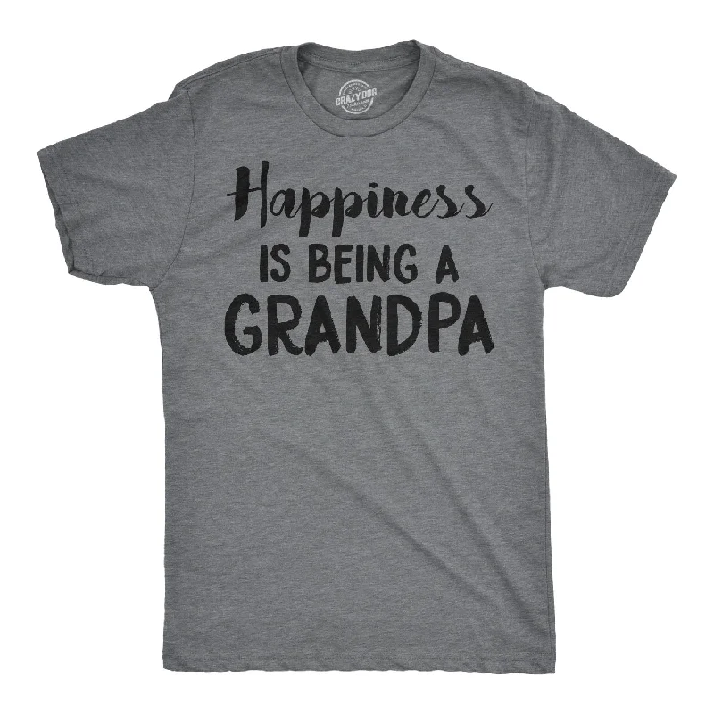 Men’s business formal plaid shirt -Happiness is Being a Grandpa Men's T Shirt