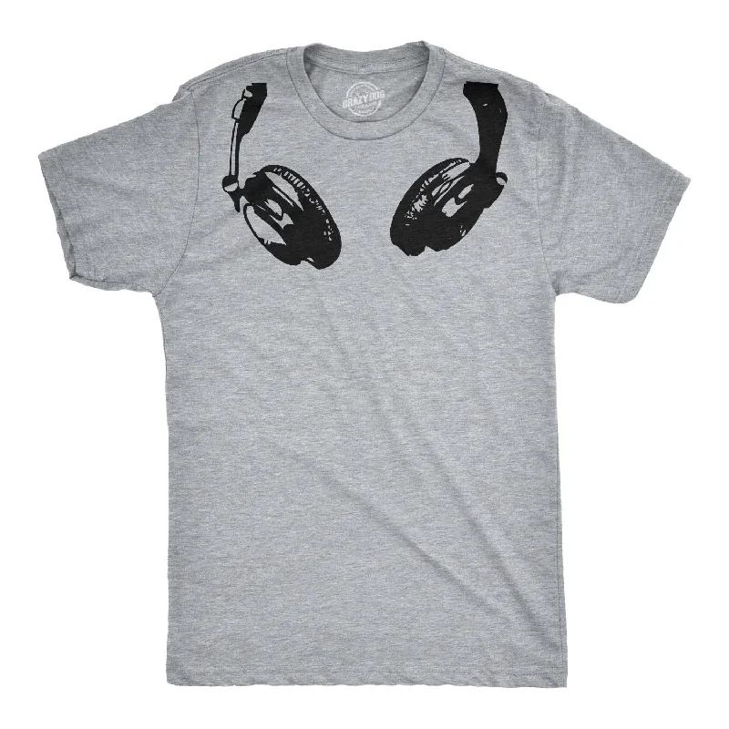 Men’s formal plaid shirt for office events -Headphones Men's T Shirt