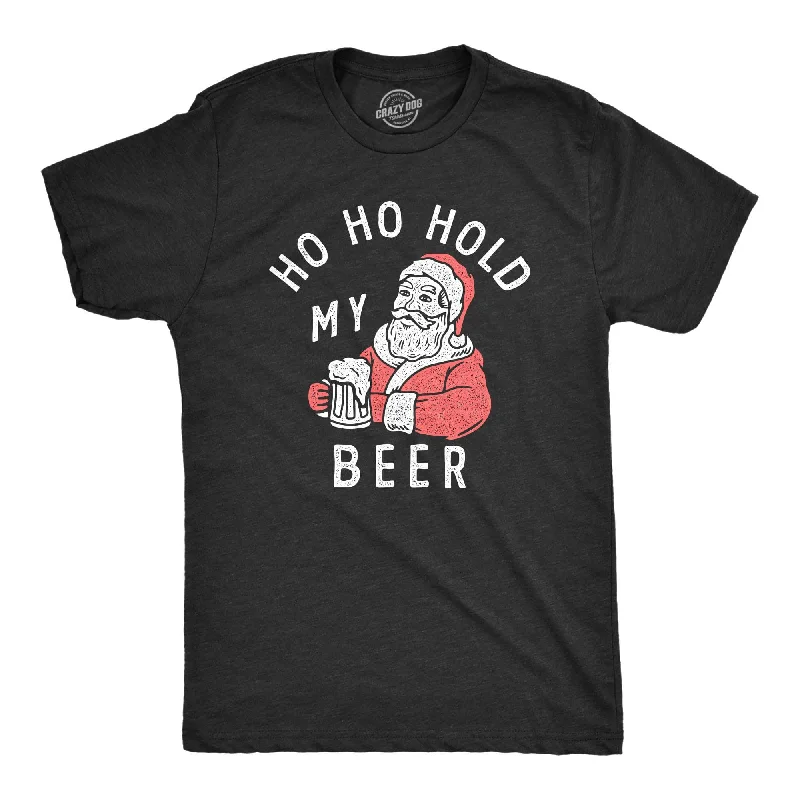 Men’s formal plaid button-up shirt -Ho Ho Hold My Beer Men's T Shirt