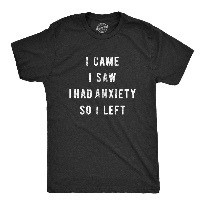 Men’s professional plaid button-down shirt -I Came I Saw I Had Anxiety So I Left Men's T Shirt