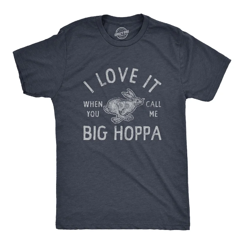 Men’s casual short sleeve button-up shirt -I Love It When You Call Me Big Hoppa Men's T Shirt