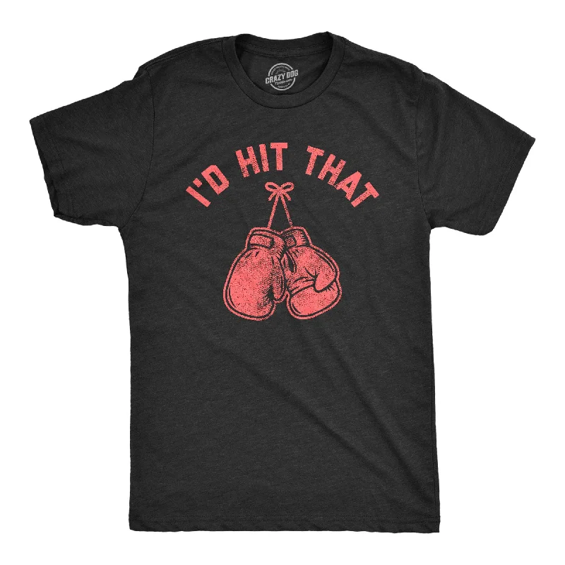 Men’s casual short sleeve button-up shirt -I'd Hit That Boxing Men's T Shirt