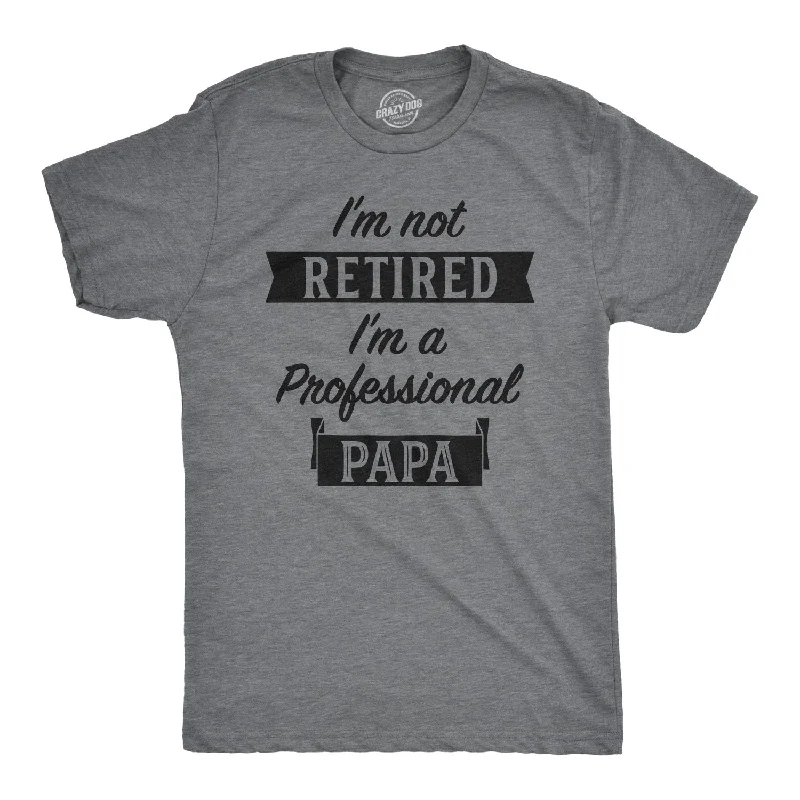 Men’s formal plaid button-up business shirt -I'm Not Retired I'm A Professional Papa Men's T Shirt