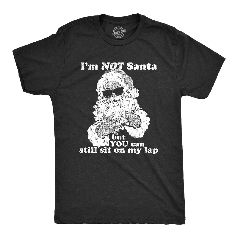 Men’s professional short sleeve plaid shirt -I'm Not Santa But You Can Still Sit On My Lap Men's T Shirt