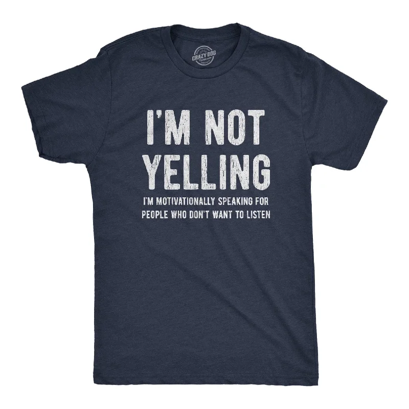 Men’s comfortable plaid shirt for office wear -I'm Not Yelling Men's T Shirt