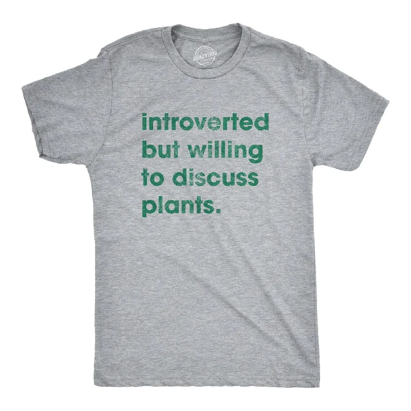 Men’s checkered business shirt for work -Introverted But Willing To Discuss Plants Men's T Shirt