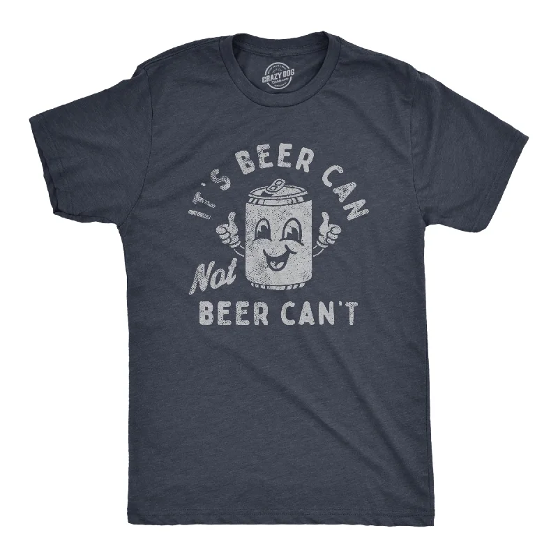 Men’s business checkered button-up shirt -Its Beer Can Not Beer Cant Men's T Shirt