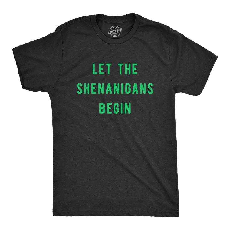 Men’s comfortable plaid business shirt -Let The Shenanigans Begin Men's T Shirt