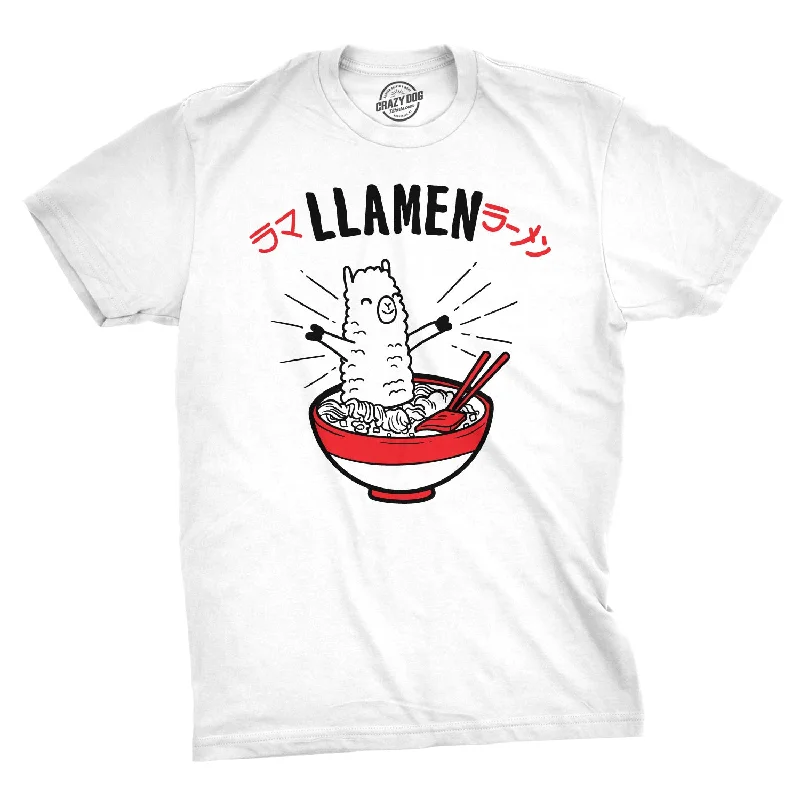 Men’s plaid shirt for business events -Llamen Men's T Shirt