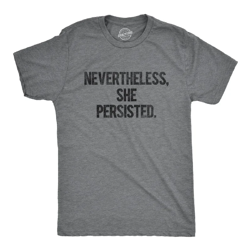 Men’s breathable plaid office shirt -Nevertheless She Persisted Men's T Shirt