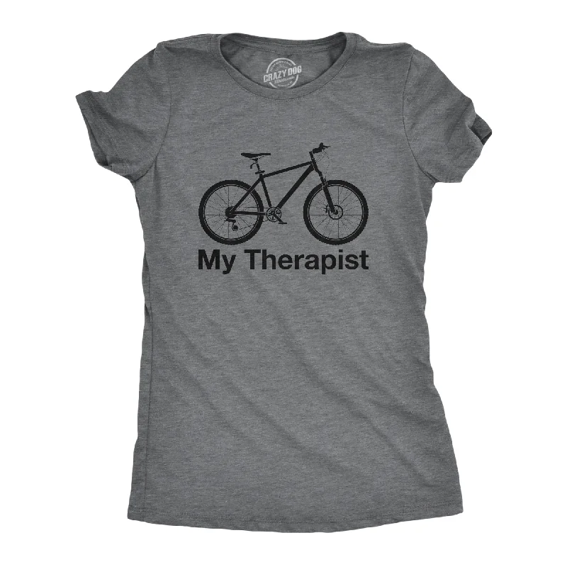 Men’s classic plaid shirt for professional wear -My Therapist Bicycle Women's T Shirt