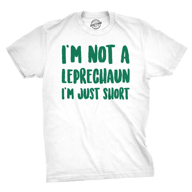 Men’s plaid shirt with pocket for office -Not a Leprechaun Just Short Men's T Shirt