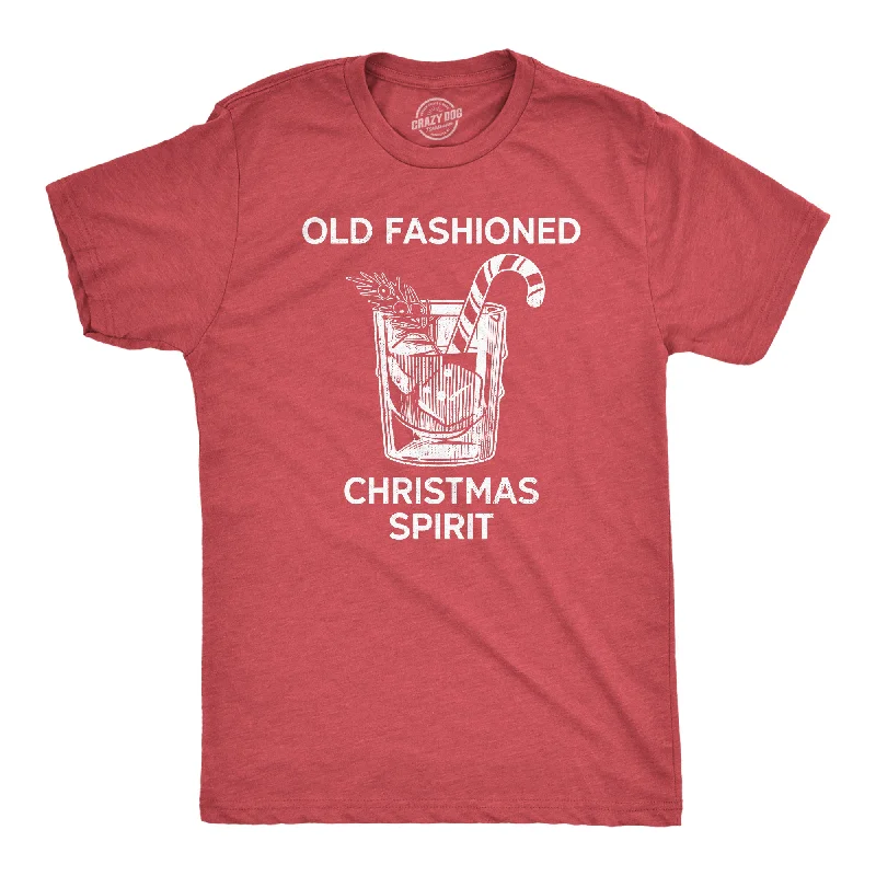 Men’s business shirt for office plaid wear -Old Fashioned Christmas Spirit Men's T Shirt