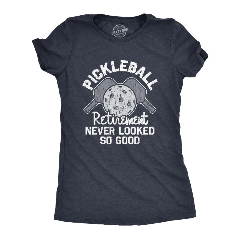 Men’s short sleeve plaid shirt for meetings -Pickleball Retirement Never Looked So Good Women's T Shirt