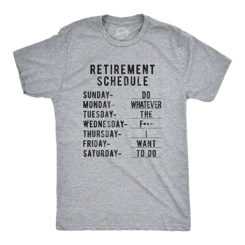 Men’s relaxed plaid shirt for work -Retirement Weekly Schedule Men's T Shirt