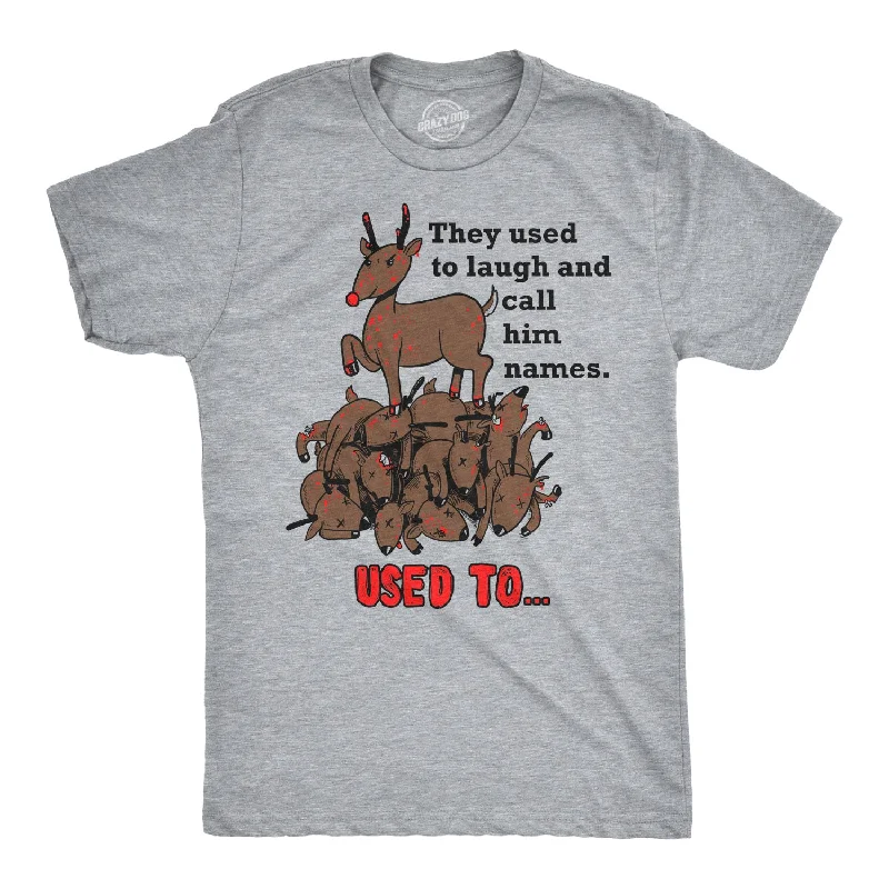 Men’s breathable office shirt with plaid design -Rudolph The Psychopath Reindeer Men's T Shirt