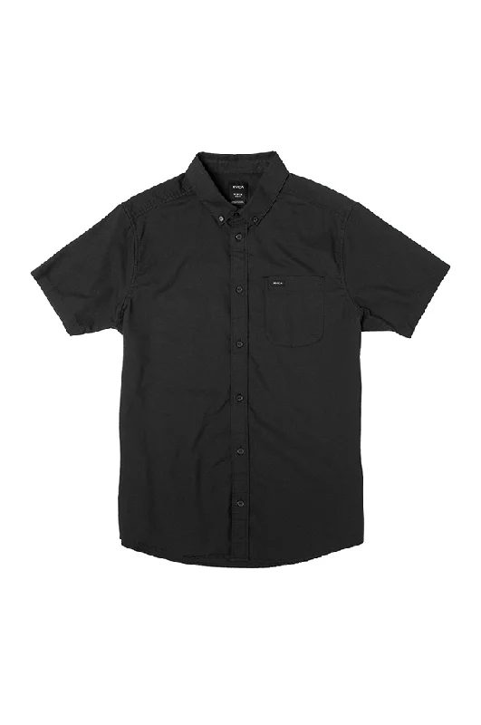 Men’s comfortable cotton plaid shirt for work -RVCA That'll Do Stretch Short Sleeve Shirt