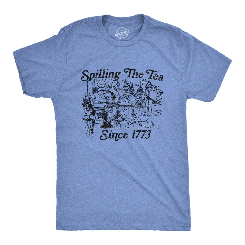 Men’s comfortable plaid business shirt for meetings -Spilling The Tea Since 1773 Men's T Shirt