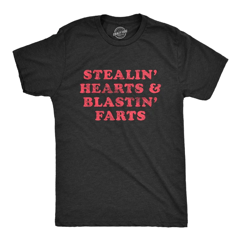 Men’s professional plaid shirt for office wear -Stealin' Hearts And Blastin' Farts Men's T Shirt