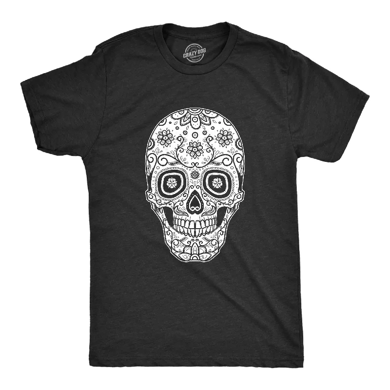 Men’s lightweight business plaid shirt -Sugar Skull Cinco De Mayo Men's T Shirt