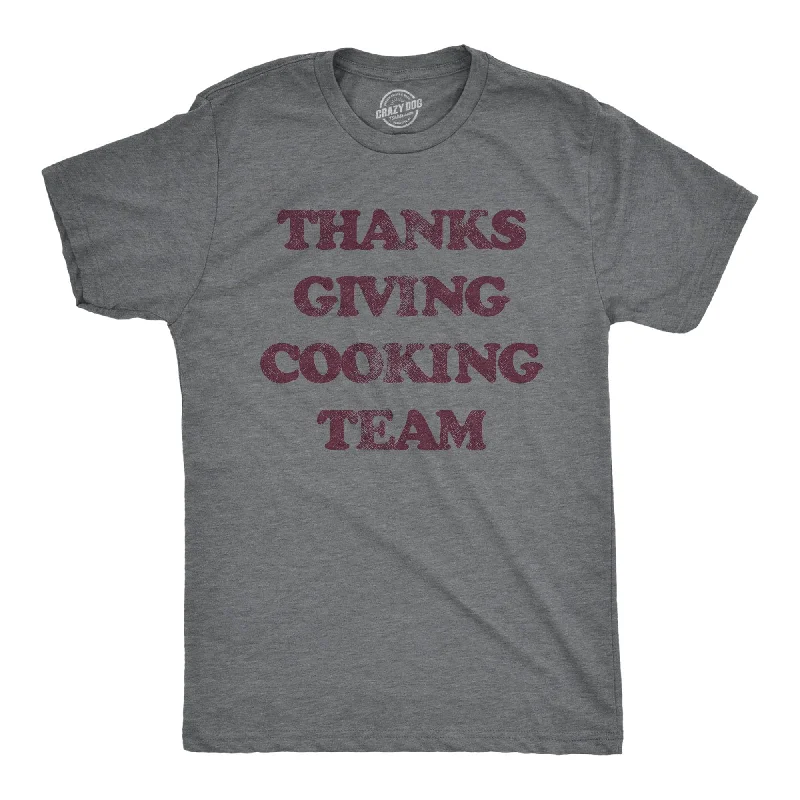 Men’s plaid shirt for casual workwear -Thanksgiving Cooking Team Men's T Shirt