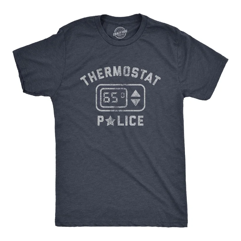 Men’s classic button-up shirt for office -Thermostat Police Men's T Shirt